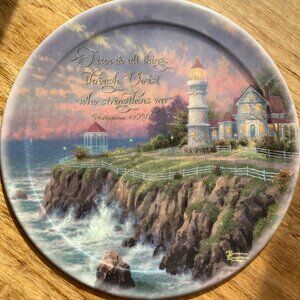 Thomas Kinkade Victorian Light Bradford Exchange Plate